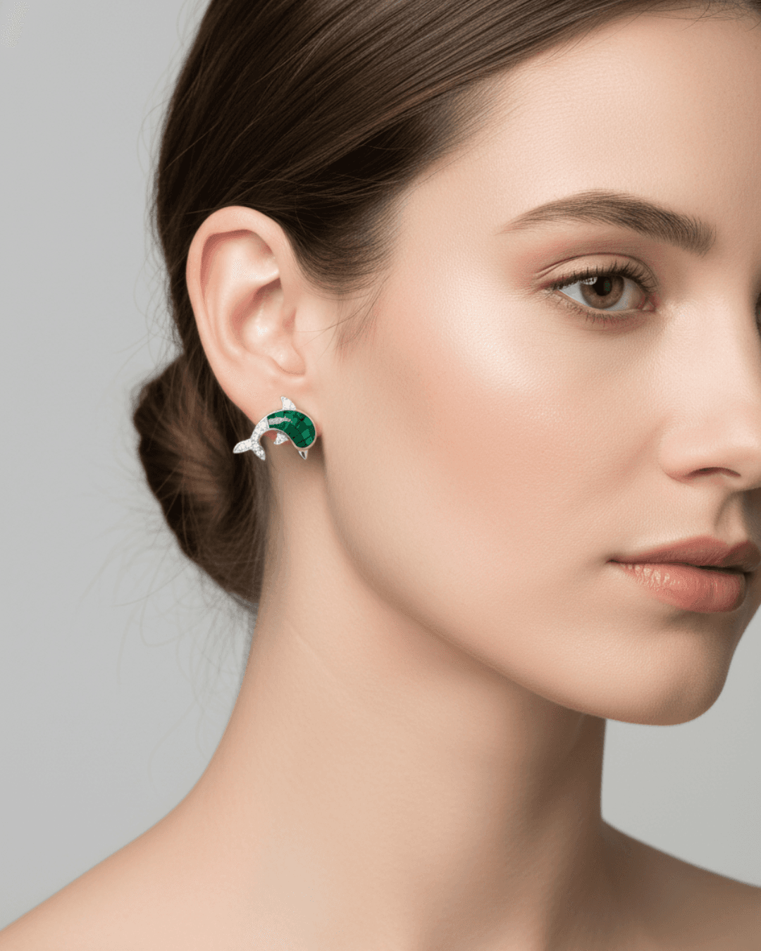 925 sterling silver 925 Silver Jade Delphic Women's Studs view 3 India