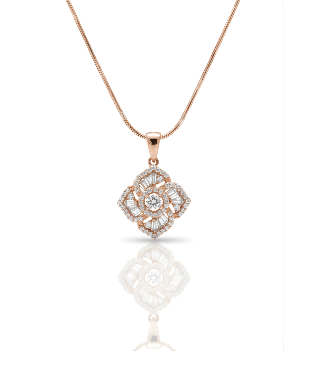 925 sterling silver 925 Silver Vera (Rose Gold) Women's Pendant Chain view 1 India