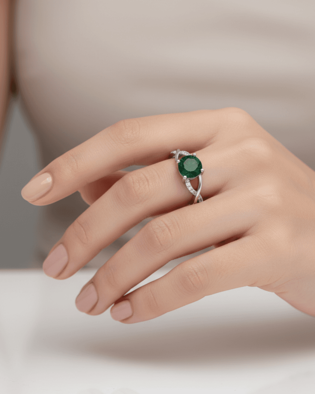925 sterling silver 925 Silver Olive Women's Ring view 3 India