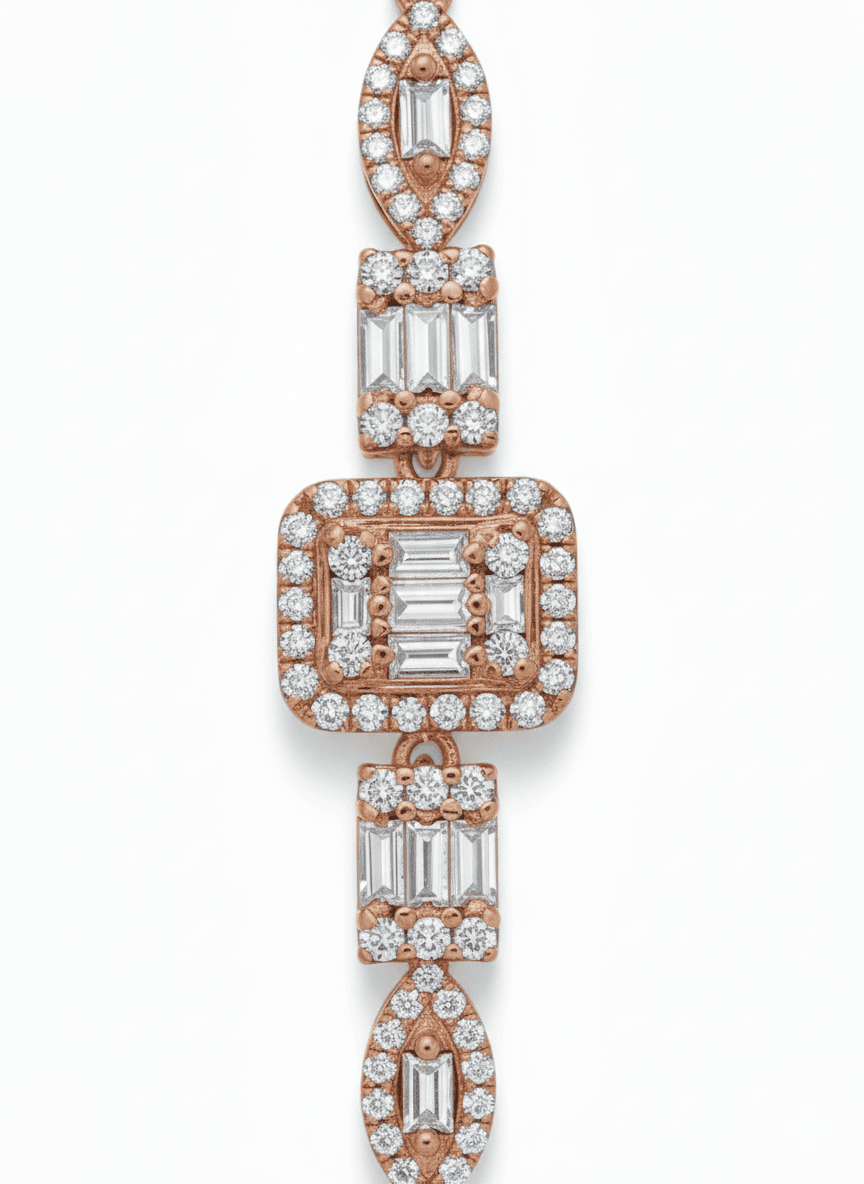 925 sterling silver 925 Silver (Rose Gold Plated) Regalia Women's Bracelet view 2 India